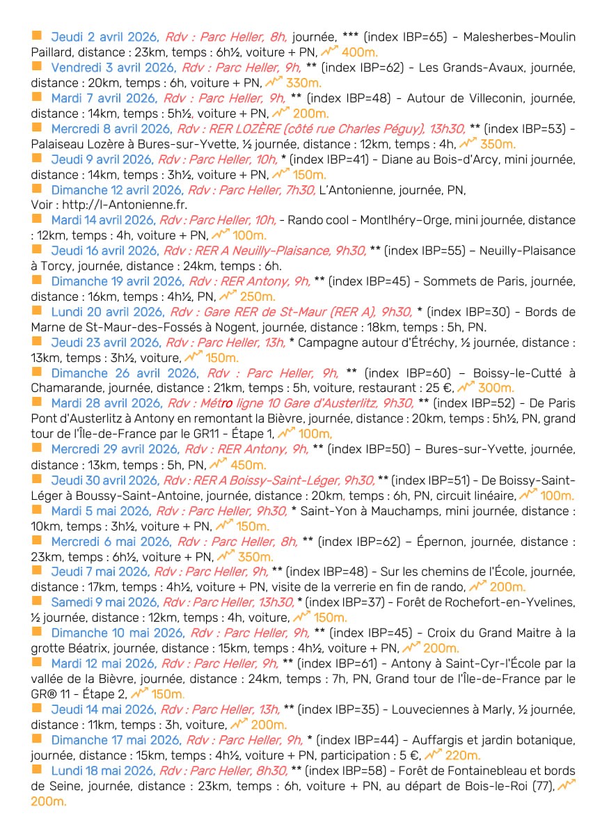 Randonnées Pédestres